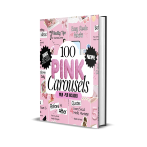 The Ultimate Pink Aesthetic Bundle: 100 Carousels + 600 Faceless Photos (PLR/MRR)