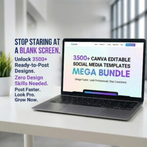 3500+ Professional Canva Social Media Templates Mega Bundle for Instagram, Facebook, Pinterest, and Brand Marketing