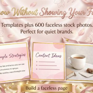 The Ultimate Pink Aesthetic Bundle: 100 Carousels + 600 Faceless Photos (PLR/MRR)