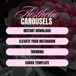 The Ultimate Pink Aesthetic Bundle: 100 Carousels + 600 Faceless Photos (PLR/MRR)